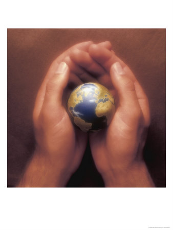 Hands Cupping Earth by David Burch Pricing Limited Edition Print image