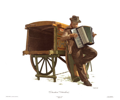 The Accordionist by Sandro Nardini Pricing Limited Edition Print image