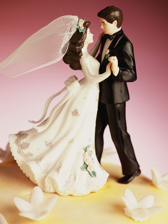 Bride And Groom Wedding Cake Figurines by Paul Stewart Pricing Limited Edition Print image