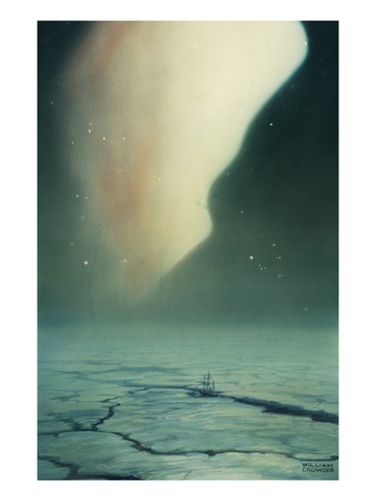 The Aurora Borealis Occurs Over The Ice Flows Of Norway. by National Geographic Society Pricing Limited Edition Print image