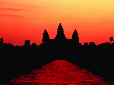Sunset Over Ancient Temples Of Angkor Wat, Angkor, Siem Reap, Cambodia by Bill Wassman Pricing Limited Edition Print image