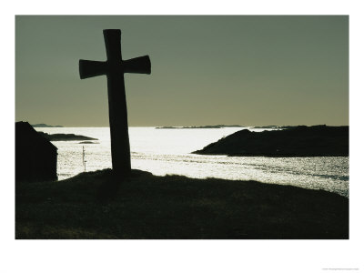 11Th-Century Stone Cross Off The West Coast Of Kvitsoy, Norway by Ted Spiegel Pricing Limited Edition Print image