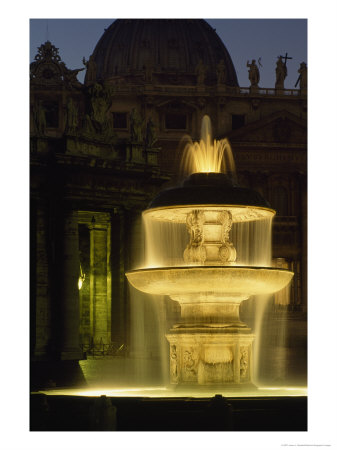 Fountain Outside Saint Peter's Basilica, Vatican City by James L. Stanfield Pricing Limited Edition Print image