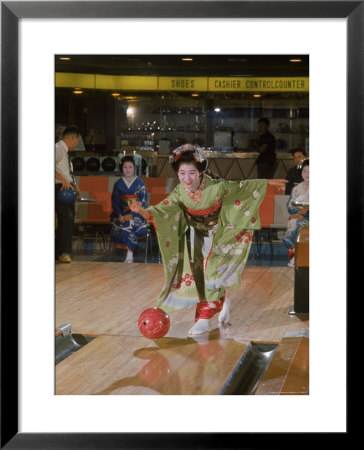 Apprentice Geisha Bowling by Larry Burrows Pricing Limited Edition Print image