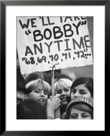 Girls Holding Up Sign For Robert F. Kennedy During Campaign by Bill Eppridge Pricing Limited Edition Print image