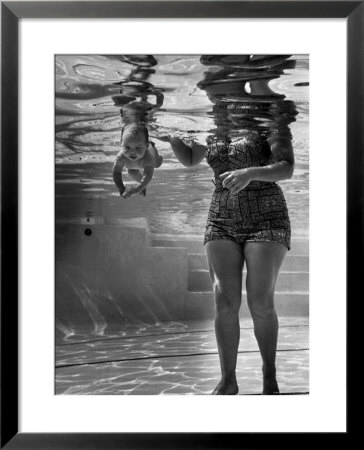 World's Youngest Swimmer Julie Sheldon, 9 Weeks Old, Swimming Underwater by Ed Clark Pricing Limited Edition Print image
