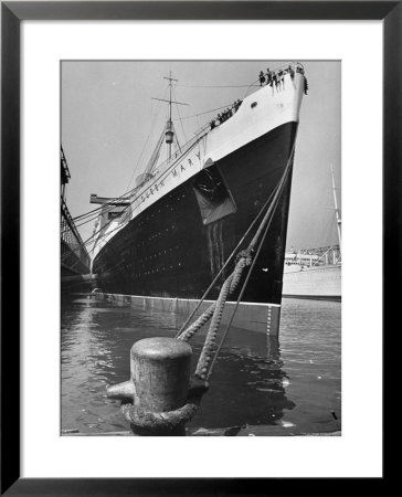 View Of The Queen Mary Docked In New York City After It's Arrival by Carl Mydans Pricing Limited Edition Print image