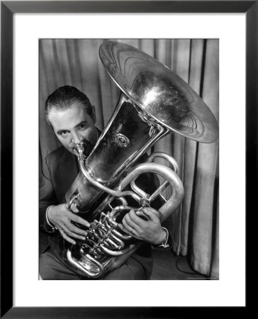 Portrait Of Vincent Vanni, Playing The Tuba In The New York Philharmonic by Margaret Bourke-White Pricing Limited Edition Print image