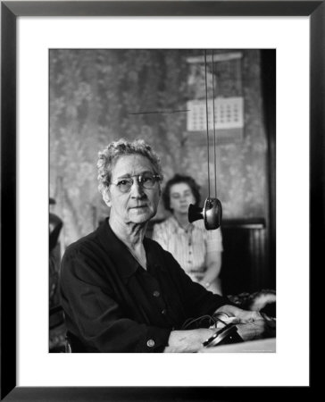 The 70 Year Old Phone Operators Headphones Were Knocked Of Her Head By Explosion by Francis Miller Pricing Limited Edition Print image