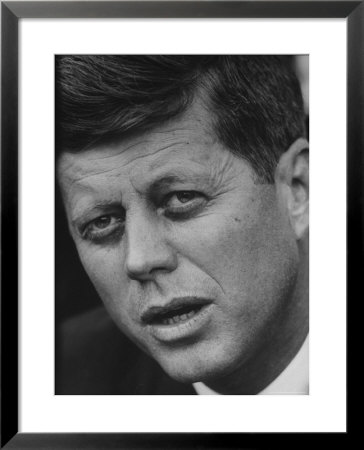 Senator John F. Kennedy Speaking During Press Conference At Gracie Mansion by Howard Sochurek Pricing Limited Edition Print image