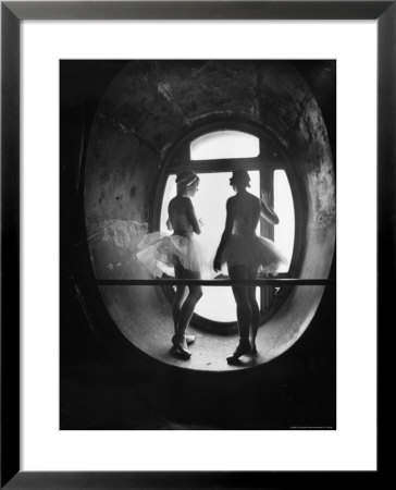 Silhouetted Ballerinas During Rehearsal For Swan Lake At Grand Opera De Paris by Alfred Eisenstaedt Pricing Limited Edition Print image