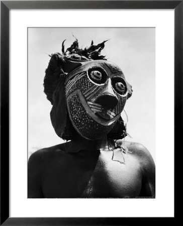 Bopende Tribesman Of Western Congo Wearing Mask During Initiation Of Boys Into Tribal Society by Eliot Elisofon Pricing Limited Edition Print image