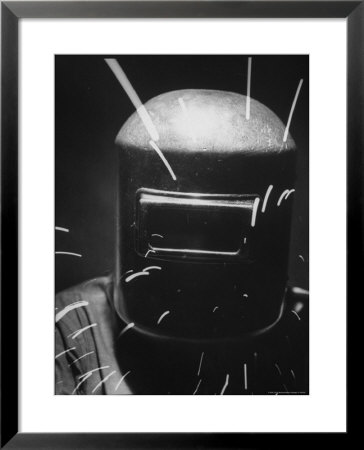 Closeup Of A Welder Wearing A Mask by Andreas Feininger Pricing Limited Edition Print image