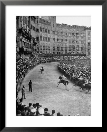 People Watching Horse Race That Is Traditional Part Of The Palio Celebration by Walter Sanders Pricing Limited Edition Print image
