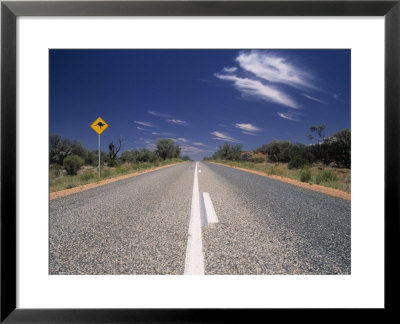 Long Straight Road In The Outback, Australia by Alan Copson Pricing Limited Edition Print image