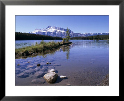 Two Jack Lake With Mount Rundle Beyond, Banff National Park, Unesco World Heritage Site, Alberta by Pearl Bucknall Pricing Limited Edition Print image