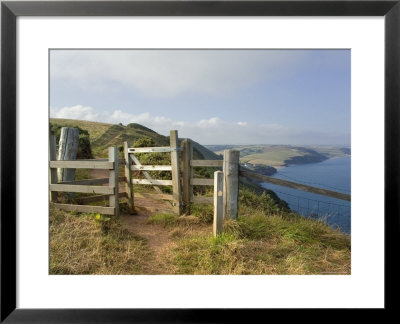 Stile, Devon Coast Path, South Hams, Devon, England, United Kingdom by David Hughes Pricing Limited Edition Print image