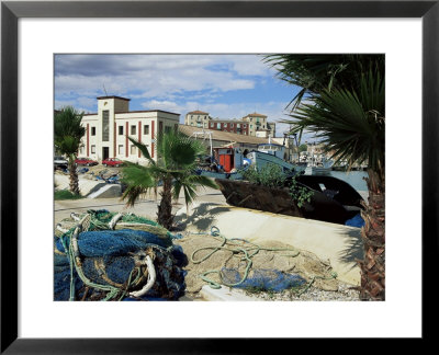 Fishing Boats In Harbour And Fish Market, Benicarlo, Valencia Region, Spain by Sheila Terry Pricing Limited Edition Print image
