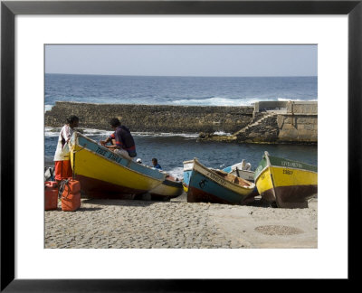 Fishing Boats At The Port Of Ponto Do Sol, Ribiera Grande, Santo Antao, Cape Verde Islands by R H Productions Pricing Limited Edition Print image