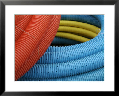 Denmark: Primary Colored Plastic Pipes, Red, Blue, And Yellow by Brimberg & Coulson Pricing Limited Edition Print image