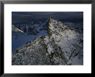 Aerial Twilight View Of Snow-Dusted Bitterroot Mountains by Chris Johns Pricing Limited Edition Print image
