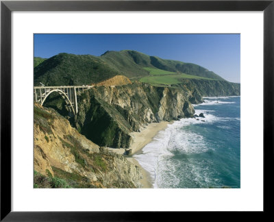 The Beach And Shoreline Along Highway 1 Near Bixby Bridge by Phil Schermeister Pricing Limited Edition Print image