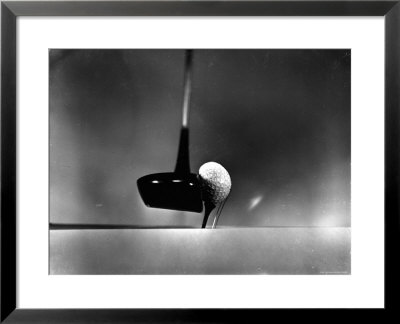 Close Up Shot Of Driver Club Head Impacting Ball On Tee by Gjon Mili Pricing Limited Edition Print image