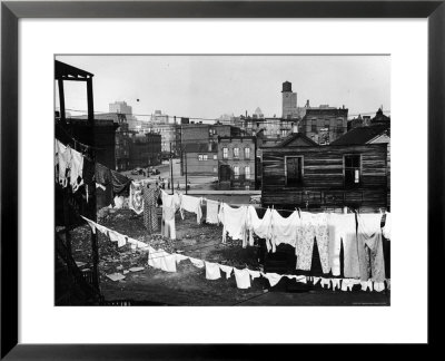 Clothes Lines Hung With Laundry In The Slums Of Chicago by Gordon Coster Pricing Limited Edition Print image