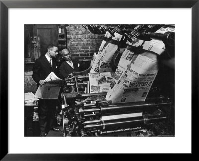 Newspaper Founder Robert S. Abbott Checking Printing Press At The African American Newspaper by Gordon Coster Pricing Limited Edition Print image