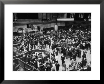 People Crowding The Stock Exchange Building by Charles E. Steinheimer Pricing Limited Edition Print image