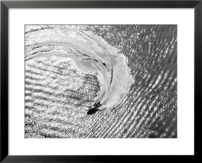 Aerial Of Waterskier. Long Beach, California 1951 by Margaret Bourke-White Pricing Limited Edition Print image
