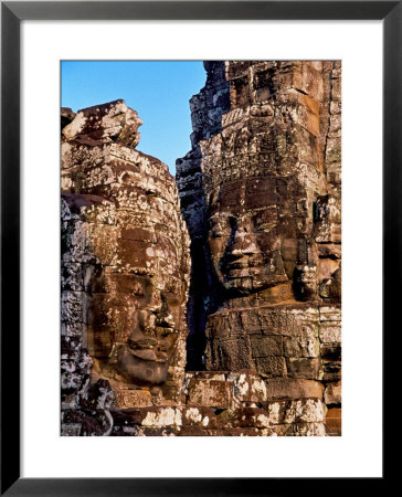 Stone Carvings In Bayon Temple, Angkor Thom Near Angkor Wat, Cambodia by Tom Haseltine Pricing Limited Edition Print image
