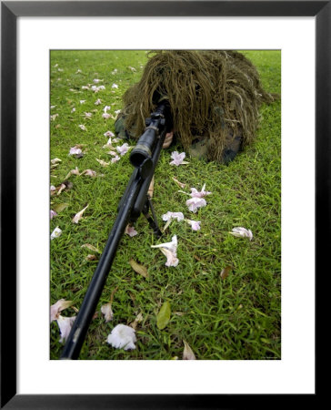Staff Sergeant Practices Sniper Tactics During A Run-Through Exercise by Stocktrek Images Pricing Limited Edition Print image