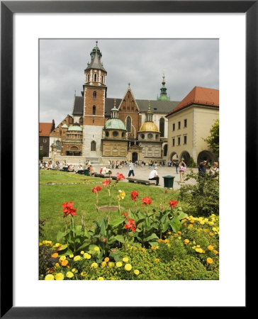 Flower Garden And Wawel Cathedral Dating From 14Th Century, Wawel Hill, Old Town, Krakow (Cracow) by Christian Kober Pricing Limited Edition Print image