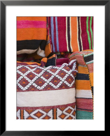 Details Of The Carpet Souk, The Souqs Of Marrakech, Marrakech, Morocco by Walter Bibikow Pricing Limited Edition Print image