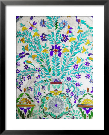 Decorated Tile Painting At City Palace, Udaipur, Rajasthan, India by Keren Su Pricing Limited Edition Print image
