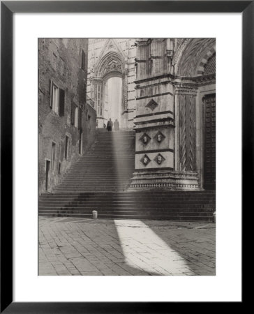 View Of The Flight Of Steps That Takes To The Piazza San Giovanni, Siena by Vincenzo Balocchi Pricing Limited Edition Print image