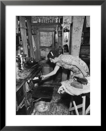 Mrs. Yandle Cooking On Coal Stove, Yacolt Mt, Future Recipients Of Electricity From Bonneville Dam by Alfred Eisenstaedt Pricing Limited Edition Print image
