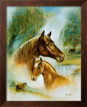 Brown Mare And Fowl by Ruane Manning Pricing Limited Edition Print image