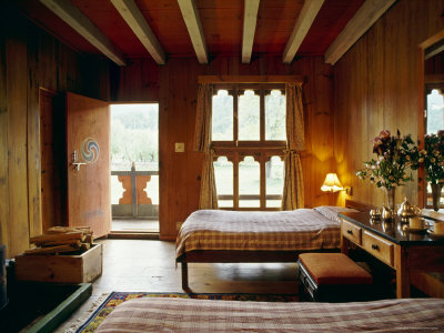 Wangdecholing Lodge Hotel Room, Bumthang, Himalayan Kingdom, Bhutan by Lincoln Potter Pricing Limited Edition Print image