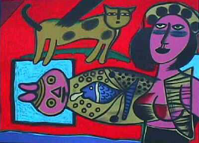Chat Tigre by Guillaume Corneille Pricing Limited Edition Print image