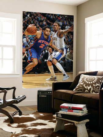 New York Knicks V Minneapolis Timberwolves, Minneapolis, Mn, Feb 11: Landry Fields, Michael Beasley by David Sherman Pricing Limited Edition Print image