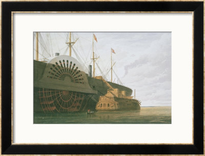 The Old Frigate Hms Agamemnon With Her Weight Of Cable Alongside The Ss Great Eastern by Robert Dudley Pricing Limited Edition Print image