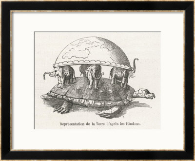 According To Hindu Belief The Earth Is Supported On Elephants Standing On A Tortoise by Flammarion Pricing Limited Edition Print image