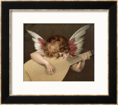 Puto Che Suona La Guitarra, A Young Angel Plays The Guitar by Rosso Fiorentino (Battista Di Jacopo) Pricing Limited Edition Print image