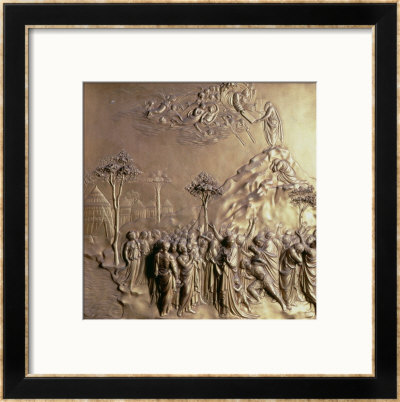 Moses Receiving The Tablets Of The Law, One Of Ten Relief Panels by Lorenzo Ghiberti Pricing Limited Edition Print image