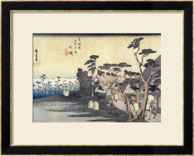 Oiso: Toraga Ame Shower, From The Series 53 Stations Of The Tokaido Road, 1834-35 by Ando Hiroshige Pricing Limited Edition Print image