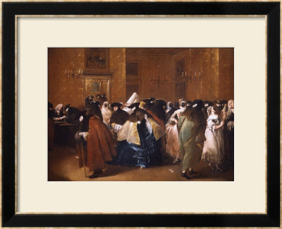 Ladies And Gentlemen In Carnival Costume In The Ridotto, Venice by Francesco Guardi Pricing Limited Edition Print image
