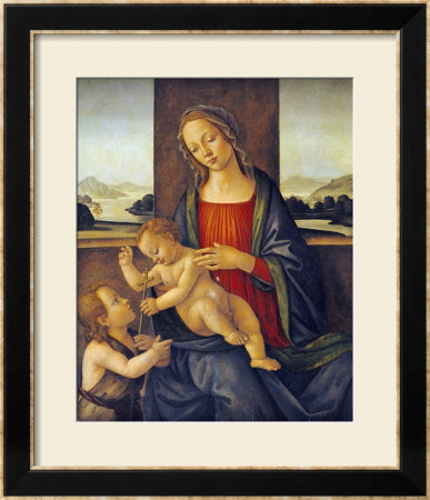 The Madonna And Child With The Infant Saint John The Baptist by Sandro Botticelli Pricing Limited Edition Print image