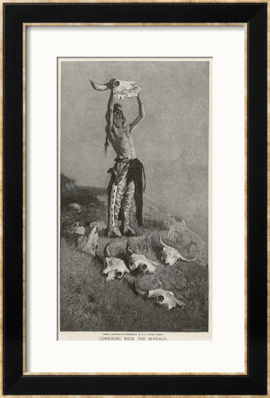 Native American Seeks To Conjure Back The Buffalo by Frederic Sackrider Remington Pricing Limited Edition Print image